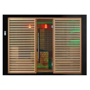 Dry sauna AMUE AMUE-1401, 300×200 cm, six-seat wooden cabin