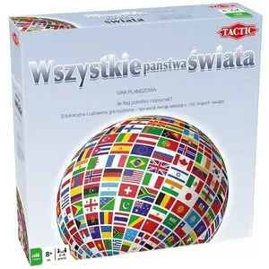 Galda spēle TACTIC Wszystkie państwa świata — jautājumu spēle par pasaules valstīm, ģimenes spēle