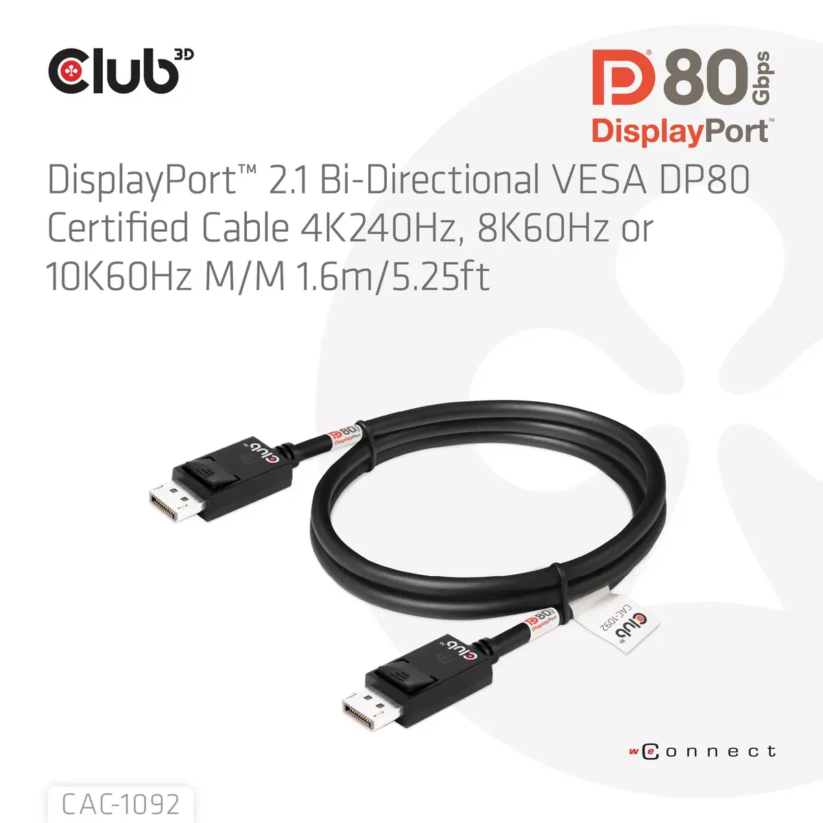 DisplayPort kabelis CLUB3D CAC-1092 Photo 3