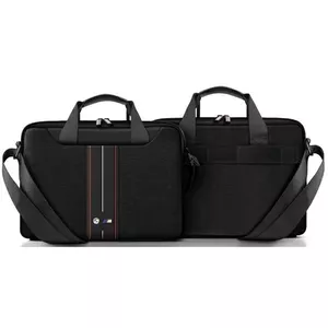 Laptop bag BMW BMCB15COMPVSKR 16" black nylon with red stripe