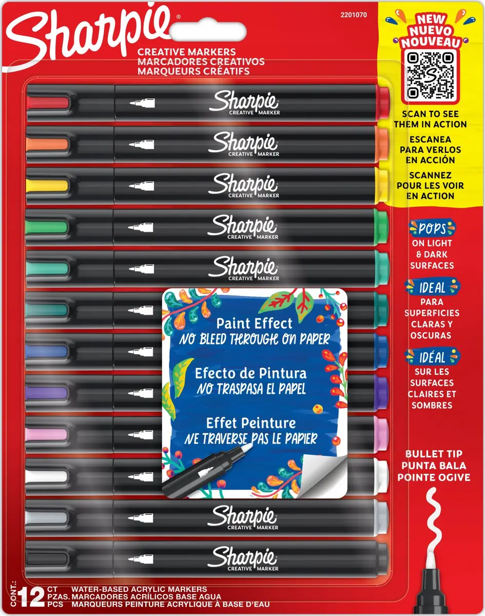 Акриловые маркеры Sharpie Creative Marker 12 шт. Photo 3