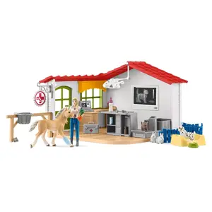 Playset Schleich Veterinarian Practice with Pets model 42502, farm theme, for ages 3–8, multicolour