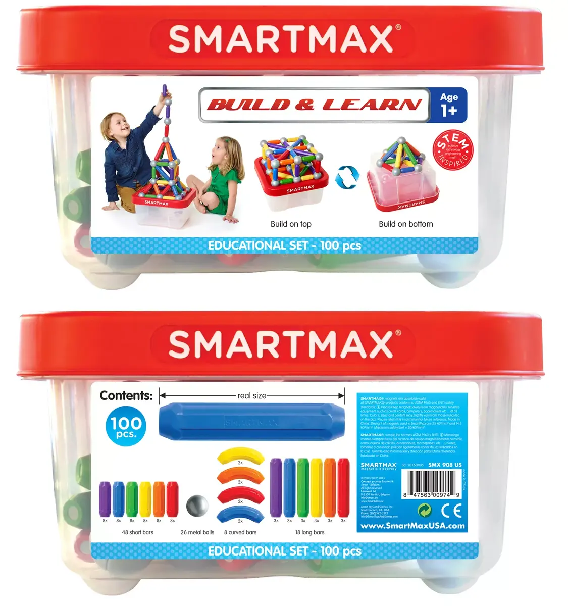 SMARTMAX SmartMax Build & Learn — 100 деталей, 1+ Photo 2