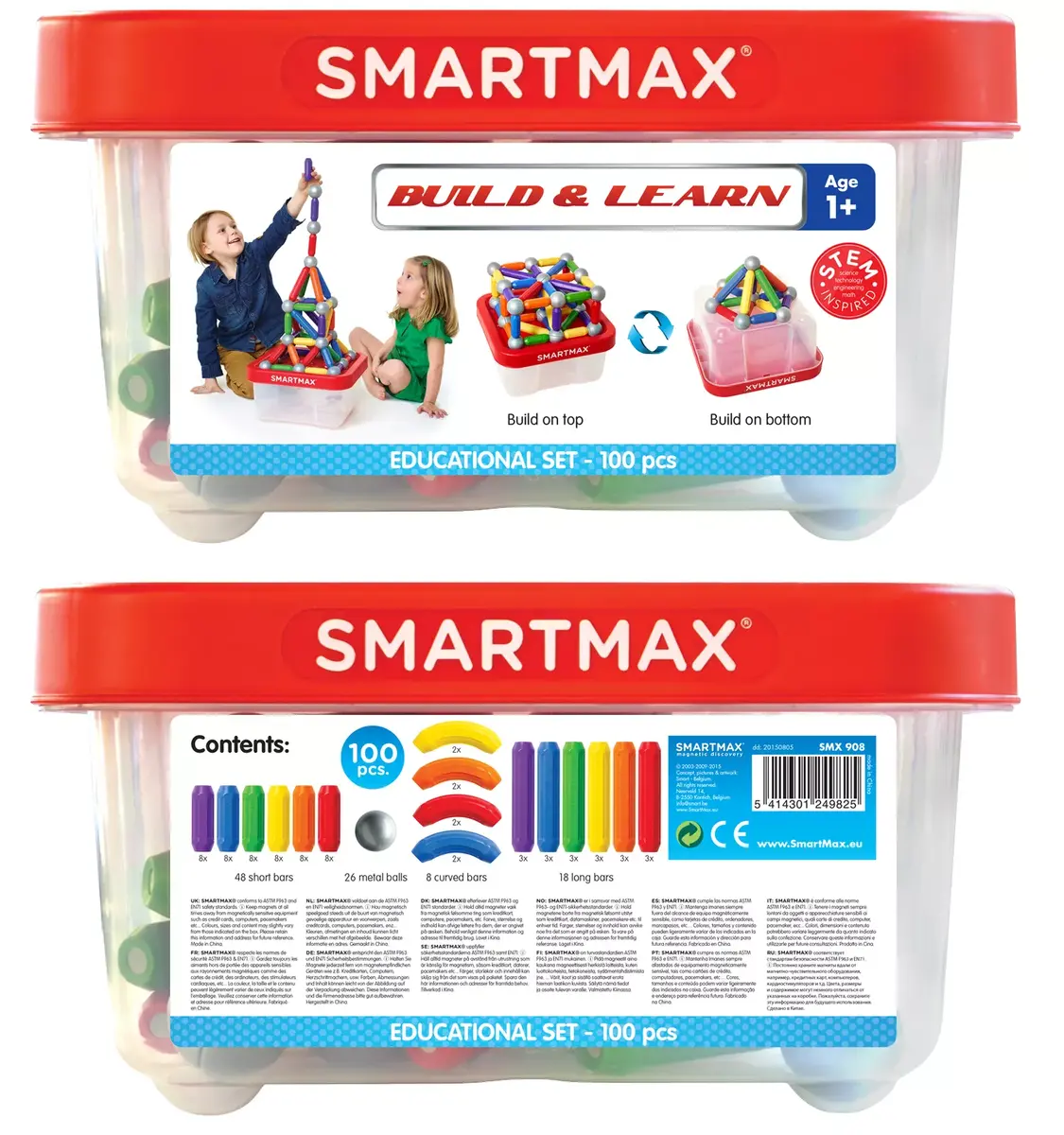 SMARTMAX SmartMax Build & Learn — 100 деталей, 1+ Photo 3
