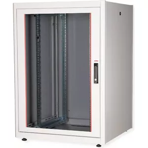 Freestanding rack ROLINE Basic 22U 800x800 glass door grey