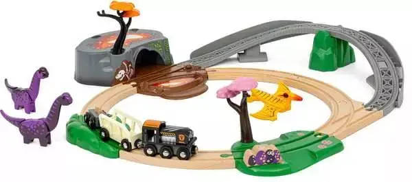Vilcienu un trases komplekts BRIO Dinosaur Adventure Set Photo 3