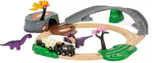 Vilcienu un trases komplekts BRIO Dinosaur Adventure Set Photo 4