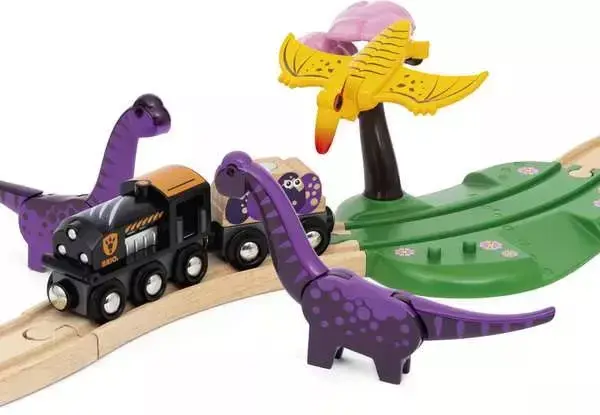 Vilcienu un trases komplekts BRIO Dinosaur Adventure Set Photo 5