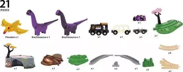 Vilcienu un trases komplekts BRIO Dinosaur Adventure Set Photo 11