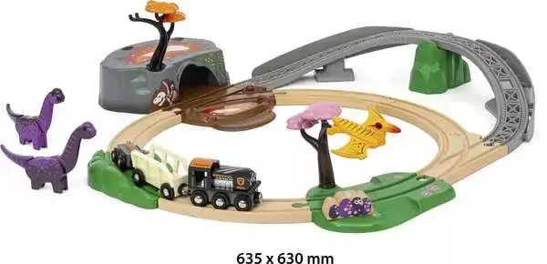 Vilcienu un trases komplekts BRIO Dinosaur Adventure Set Photo 12