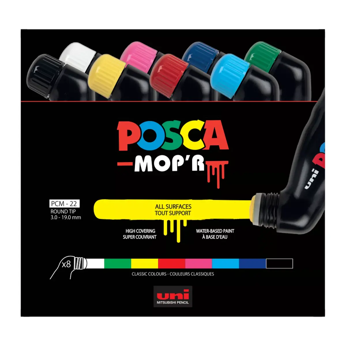 Набор маркеров POSCA PCM-22 — 8 цветов Photo 5