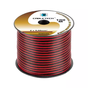 Speaker cable Cabletech KAB0382 0.5 mm conductor, black-red