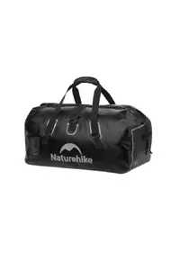 Ūdensizturīga ceļojuma soma Naturehike Torba 90 l, roll-top hermētais duffelis, melna
