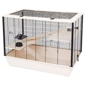 Клетка для грызунов INTER ZOO Hugo Wood бежевый 78×48×58 см, пластик, 2 кормушки