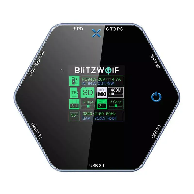 Dokstacija BlitzWolf BW-TH16 8in1 USB 100W Photo 2
