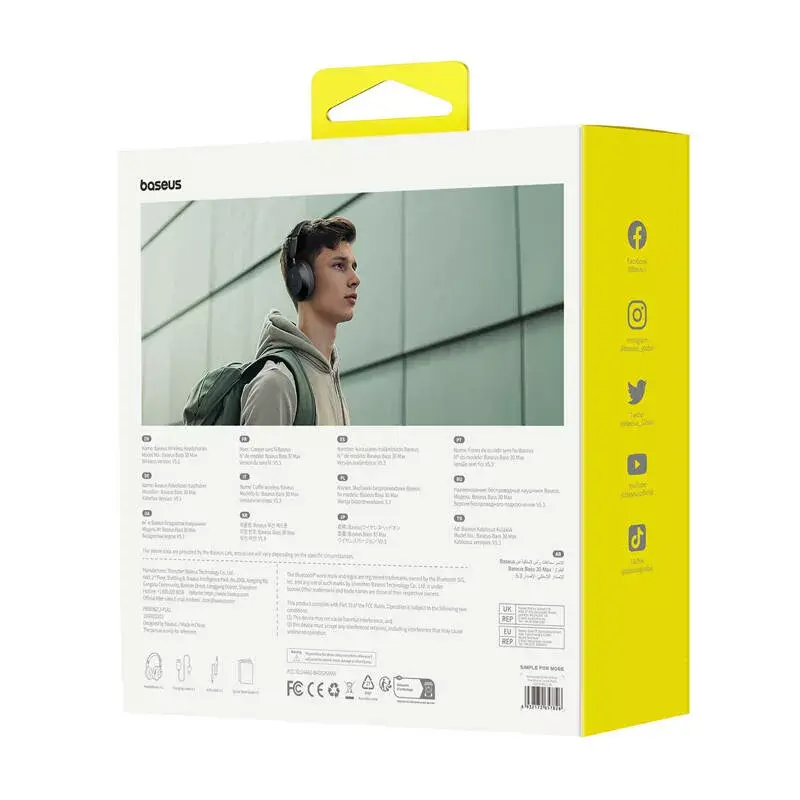 Austiņas Baseus Bass 30 Max Wireless Photo 8