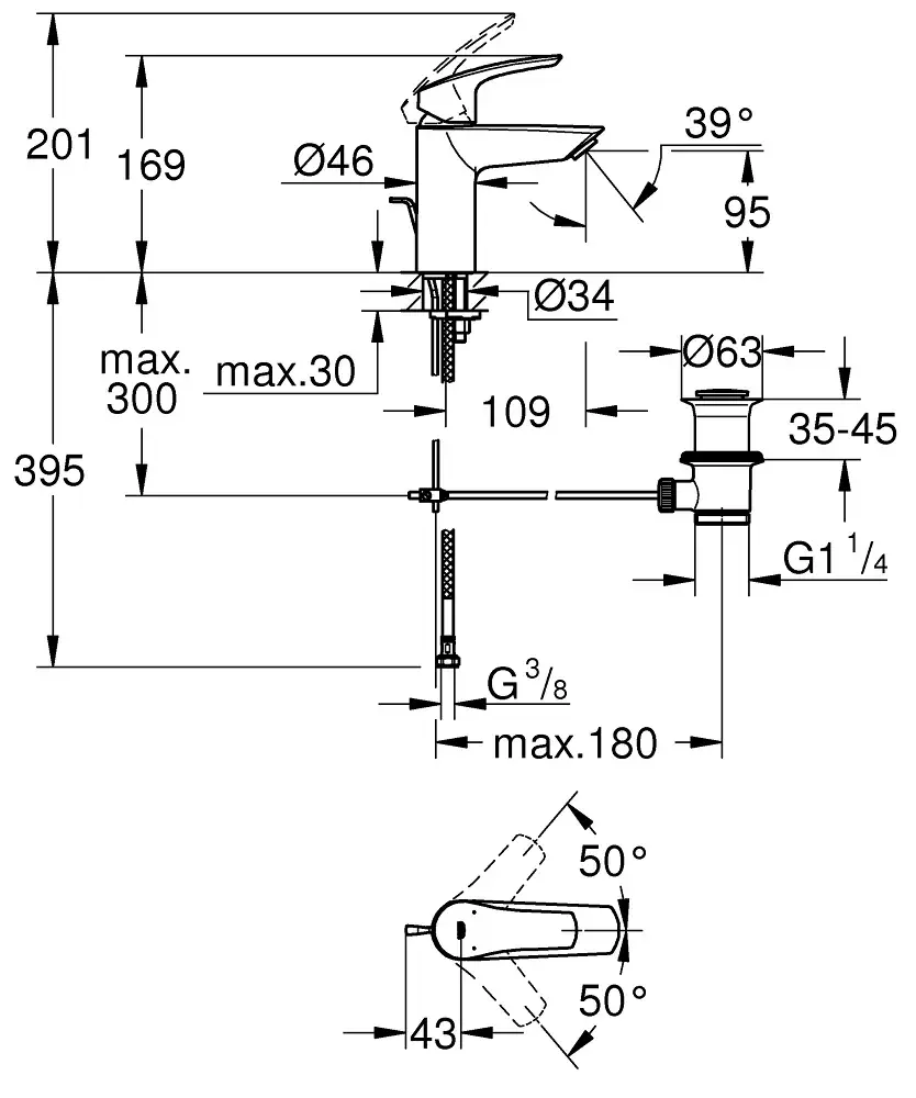 Jaucējkrāns GROHE Eurosmart 33265003 Photo 5