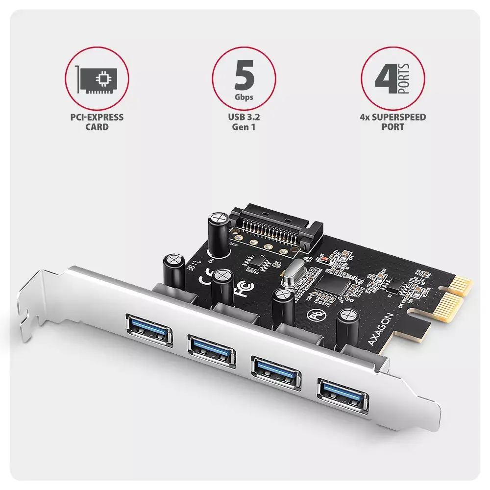 PCIe контроллер Axagon PCEU-430RS Photo 2
