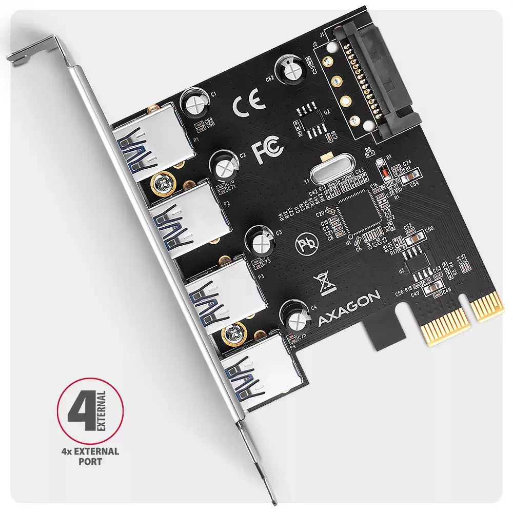 PCIe контроллер Axagon PCEU-430RS Photo 3