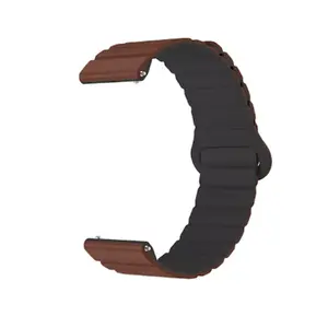 Ремешок для часов Riff Loop magnetic silicone strap RF-20mm-LPM-BK — 20 мм, коричнево‑чёрный