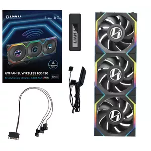 Fan Lian Li UNI FAN SL Wireless LCD 120 Black 3 pcs