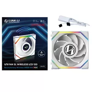 Ventilators Lian Li UNI FAN SL Wireless LCD 120 12 cm Balts 31 dB 51.45 cfm
