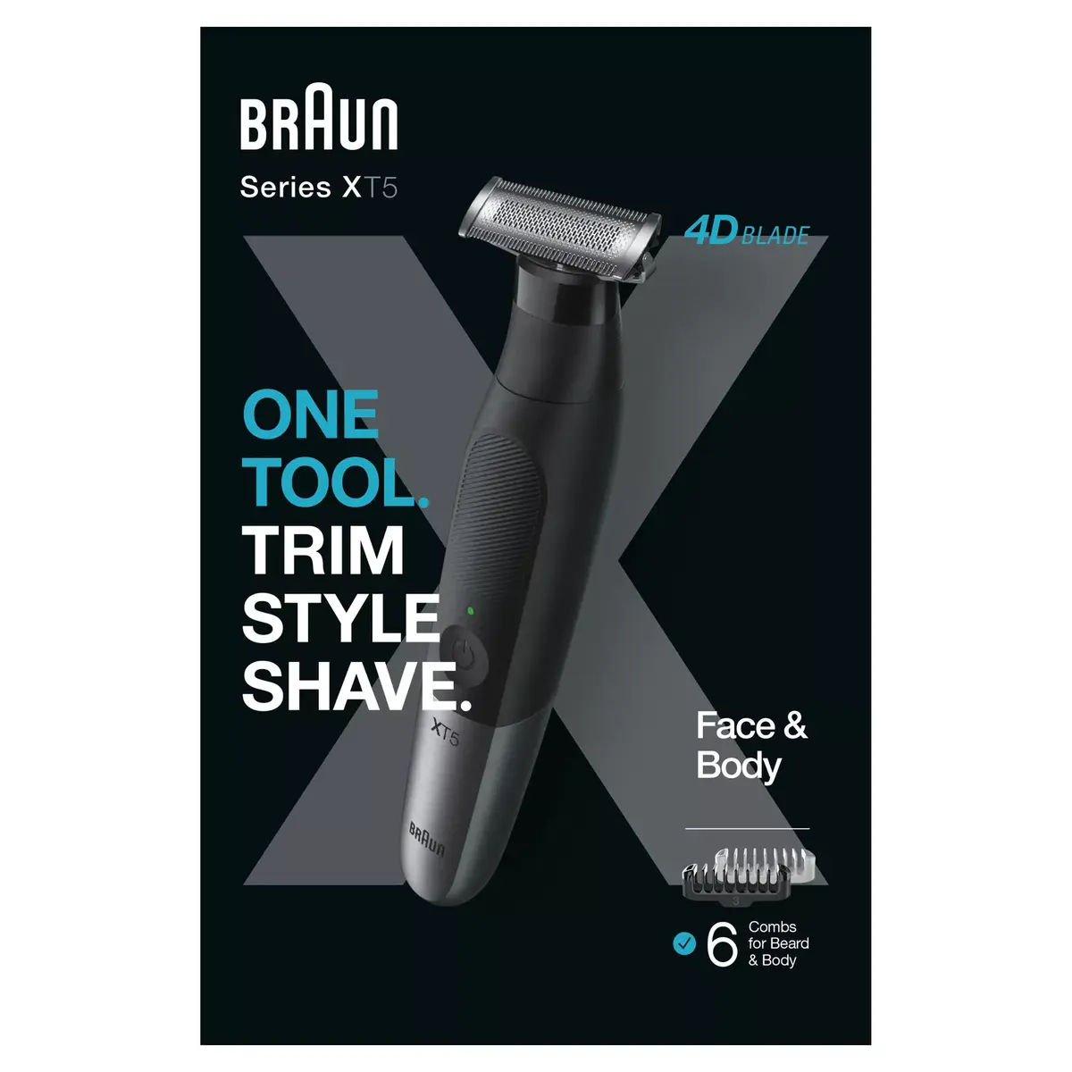 Триммер BRAUN Series X XT5200 — 1 мм, беспроводной Photo 2