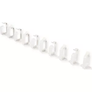 Cable management clip Secomp 44 x 60 mm light grey RAL 7035, pack of 10