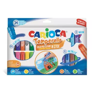 Tempera Paint Set Carioca 43290 — Solid form, 24 colors