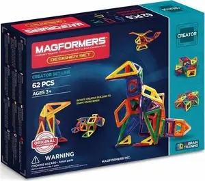 Конструктор магнитный MAGFORMERS Creator Designer, 62 детали, для детей 3+