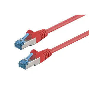 Networking cable LOGON PROFESSIONAL TCR6ASS0025R Cat6a S/FTP (S‑STP) Red 0.25 m RJ‑45–RJ‑45