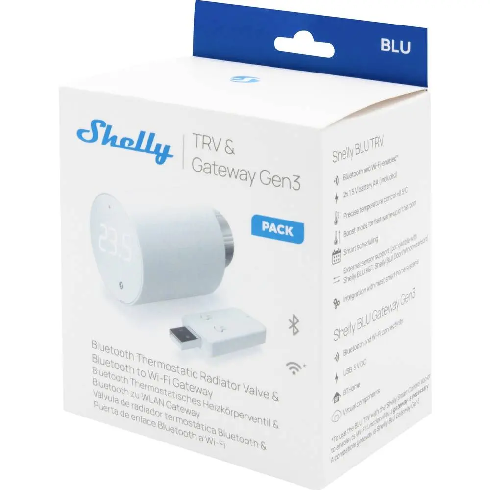 Termostatiskais vārsts Shelly BLU TRV + BLU Gateway Gen. 3 Photo 13