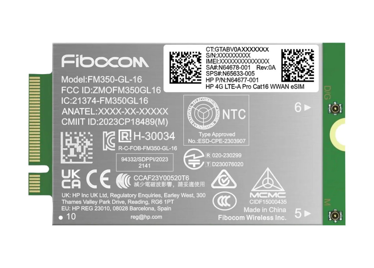 HP AM5R3AA 4G LTE-A Pro Cat16