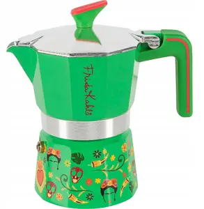 Cookware Pedrini Frida Kahlo green 02CF157 — ceramic-coated pots and pans set