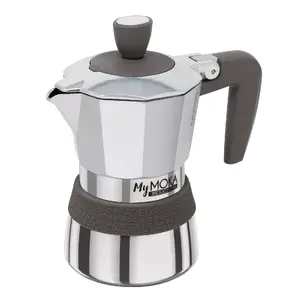 Moka pot Pedrini MyMoka induction Brown Stainless steel