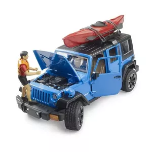 Игрушечный модельный автомобиль BRUDER Jeep Wrangler Rubicon Unlimited с каяком и фигуркой BR-02529