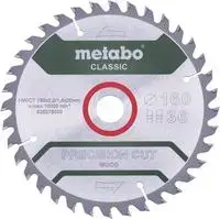 Circular saw blade Metabo PRECISION CUT WOOD CLASSIC 160 x 20 x 1.4 mm, 36 teeth