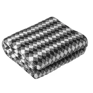 Camry Premium CR 7442 Electric Blanket 120W Grey White Fleece LCD
