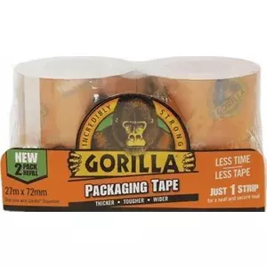 Packaging tape Gorilla Sports 72 mm x 27 m, clear, strong adhesive
