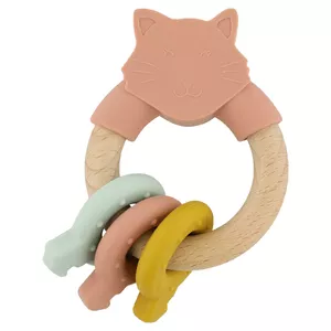 Игрушка-прорезыватель Trixie Koka/Silicone Cat 0m+ модель 36-252, комбинированная деревянно-силиконовая