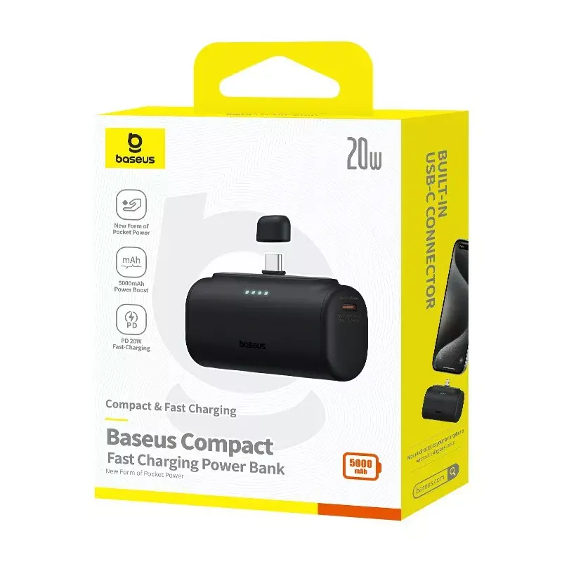 Baseus Compact 5000 mAh pārnēsājams lādētājs Photo 7