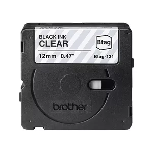 Label-making tape Brother BTAG-131 Black on transparent 1.2 cm 4 m