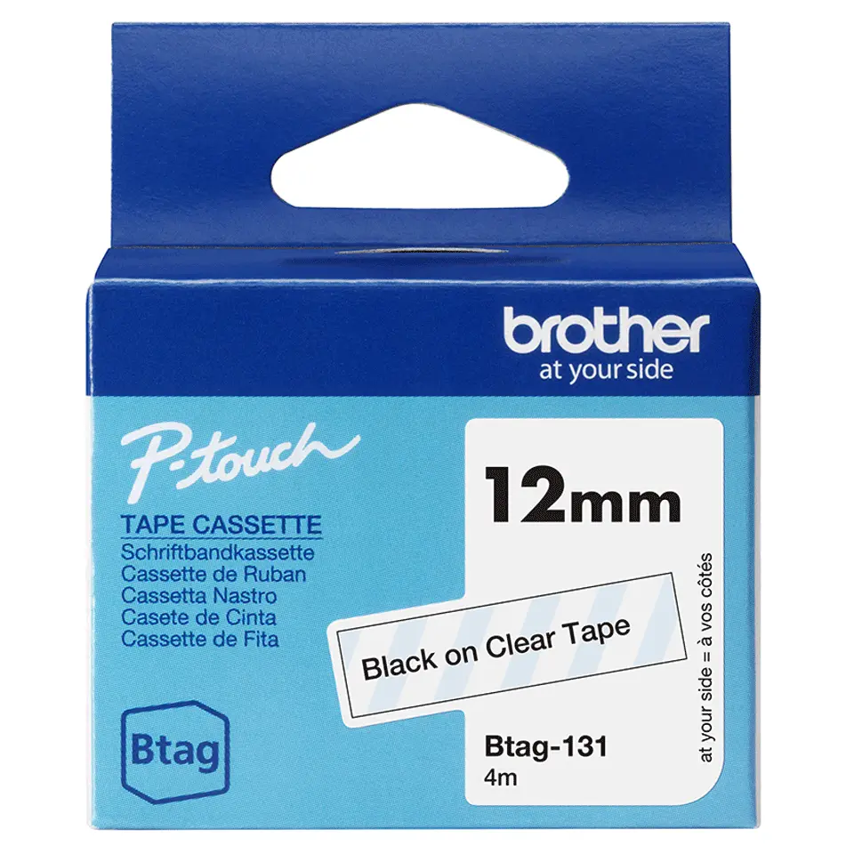 Marķēšanas lente Brother BTAG-131 Melna uz