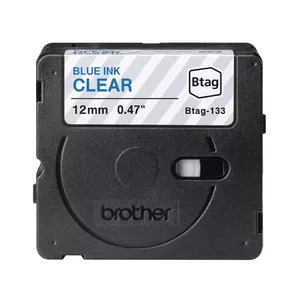 Label-making tape Brother BTAG-133 Blue on transparent 1.2 cm 4 m