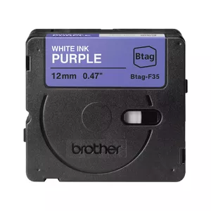 Label-making tape Brother BTAG-F35 White on purple 1.2 cm 4 m