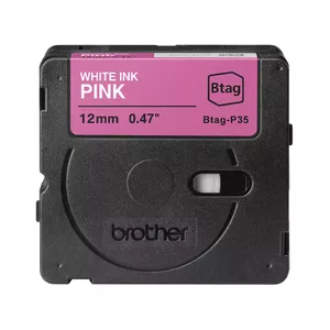 Label-making tape Brother BTAG-P35 White on pink 1.2 cm 4 m