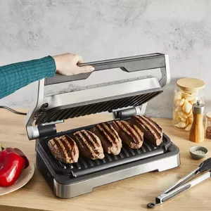 Electric contact grill Tefal OptiGrill+ XL stainless steel — large capacity, automatic cooking programs