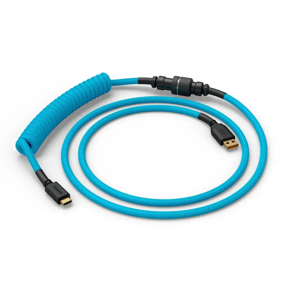 Spirālveida USB kabelis GLORIOUS GMMK Electric Blue Photo 2
