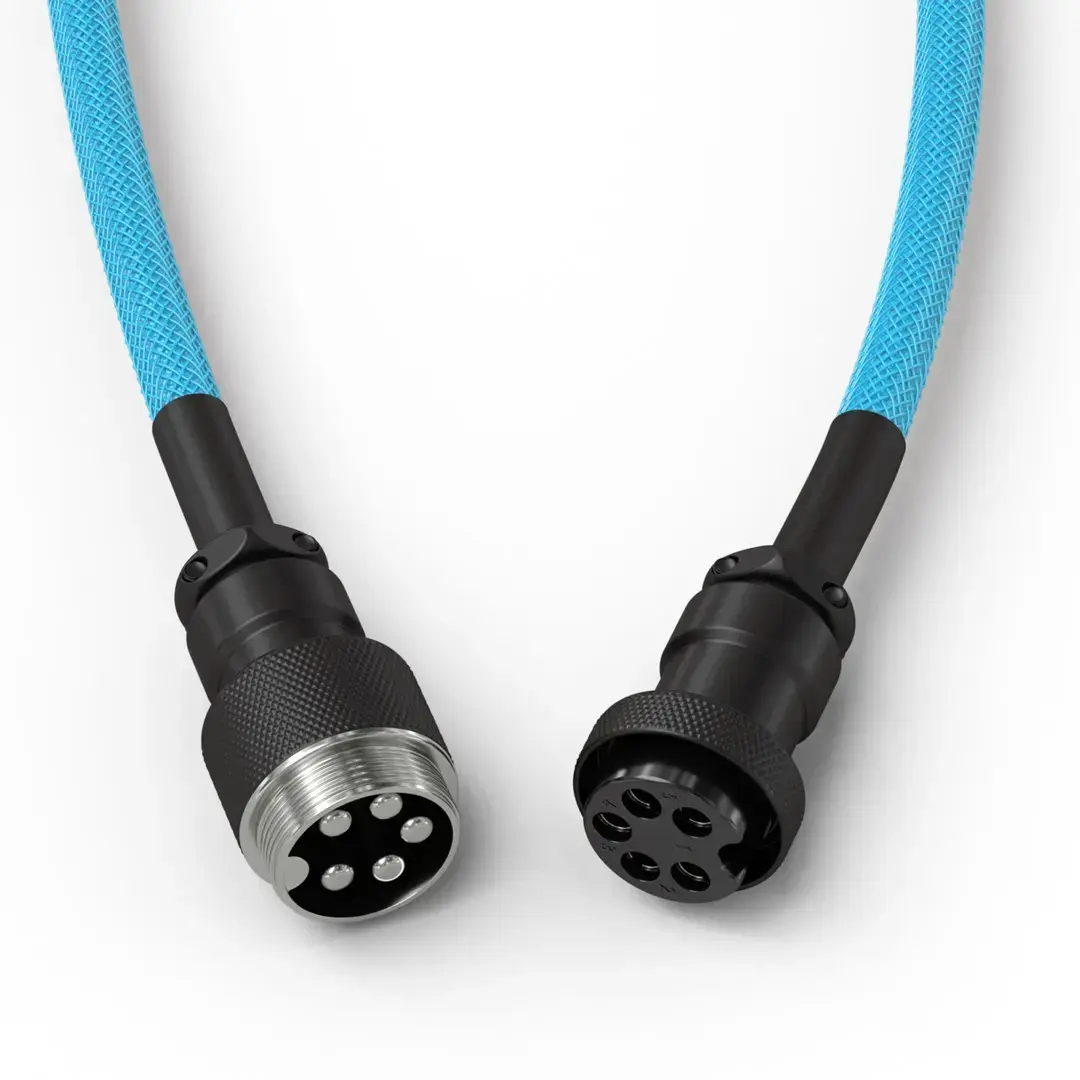 Spirālveida USB kabelis GLORIOUS GMMK Electric Blue Photo 5