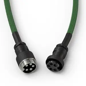 Coiled USB cable GLORIOUS GMMK Forest Rain 1.5 m — detachable keyboard cable, coiled design, 1.5m length